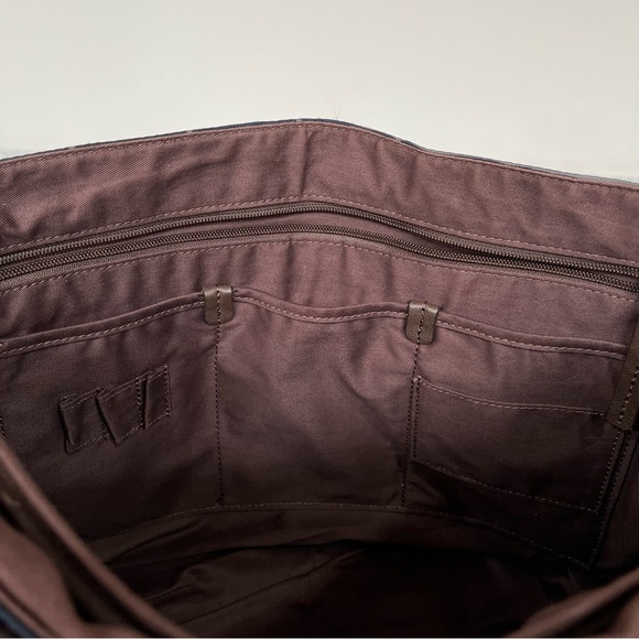 FOSSIL Field messenger crossbody laptop bag navy blue canvas - Picture 10 of 12